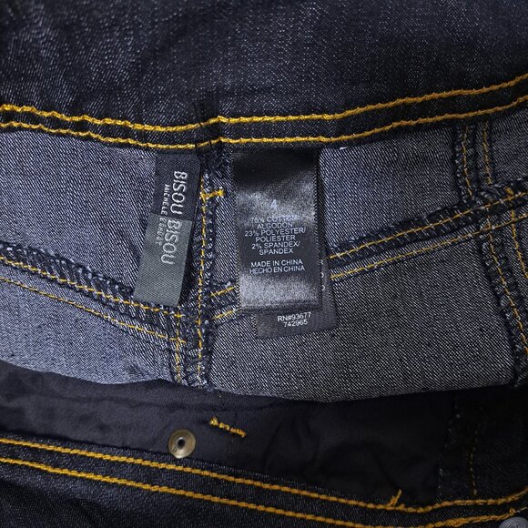 Y2K Bisou Bisou Women's Mermaid Rocker Maxi Skirt Dark Denim Boho Sz 4 - Picture 9 of 9